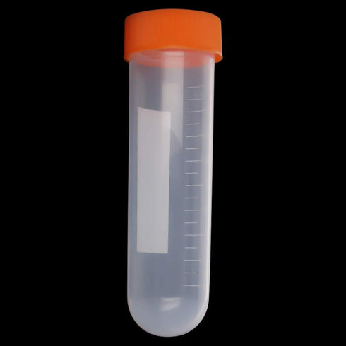 Othmro 50ml 50pcs Plastic Lab Centrifuge Tubes, Round Bottom with Random Color Screw Cap for Sample Storage
