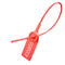 Middle Duty Security Plastic Seal with Metal Insert - 11 Inch Length, Numbered, Red Color, Package of 100