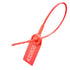 Middle Duty Security Plastic Seal with Metal Insert - 11 Inch Length, Numbered, Red Color, Package of 100