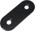 Straight Flat Brace 16 x 40 mm, Stainless Steel Black Corner Braces with Screws - 12 Pack