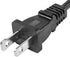 2-Pack Polarized USA Outlet Saver Power Extension Cord, 125V 10A, 2-Prong 2 Outlets, 1.6ft/50cm