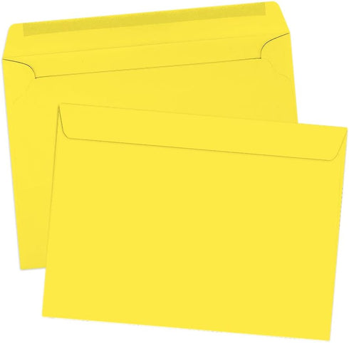 LUXPaper 9 x 12 Booklet Envelopes | Citrus Yellow | 80lb. Text | 50 Count