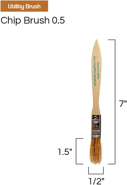 Vermeer 36-Pack Chip Paint Brushes, 1/2" for Paints, Stains, Varnishes, Glues, & Gesso - Home Improvement, Interior &