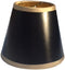Black with Gold Trim 5 Inch Clip On Chandelier Shade 3x5x4