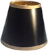 Black with Gold Trim 5 Inch Clip On Chandelier Shade 3x5x4