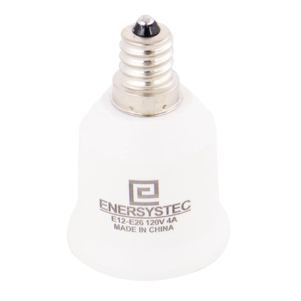 (4 Pack) Candelabra Screw Base E12 to E26 Light Socket Adapter, E12