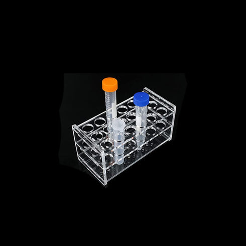Clear Acrylic Test Tube Rack, 18 Holes Holder for 10ML/15ML Test Tubes, 1 Piece
