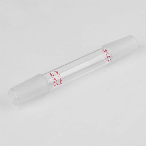 stonylab Glass 24/40 Straight Adapter, Borosilicate Glass 90mm for Two 24/40 Ground Taper Joints, Lab Supply
