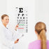 PECULA Snellen Eye Chart Wall Chart, 22 in x 11 in, 20/20 Vision Test, Color Vision Test, Plastic, Washable