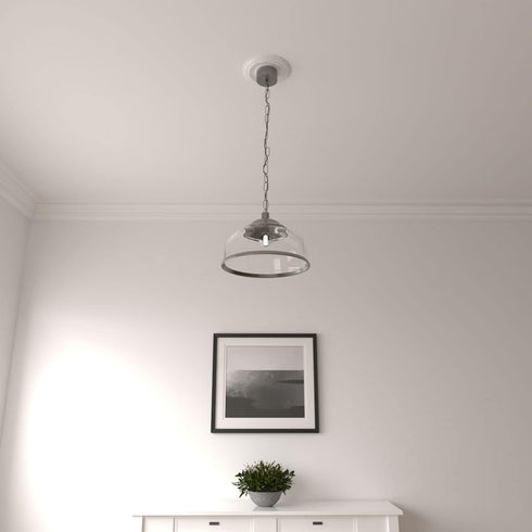 Ekena Millwork CM07AL Small Alexandria Ceiling Medallion, 7 7/8"OD x 3/4"P, Factory Primed