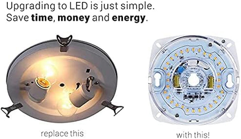 7" 8.39" 28W, 5000K, 2200LM, 120V, CRI90, Dimmable, UL/ES/JA8 LED Light Engine Retrofit Kit - Overall Size, Certified