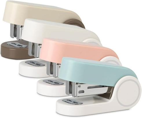 Brown Mini Stapler with 830 Staples, 20 Sheet Capacity, Cute Compact Travel Size for Students & Office