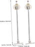 2Pcs Artibetter Heavy Duty Cabinet Hinges with Lid Support Rods for Flap Doors Versatile Iron Drop Leaf Supports