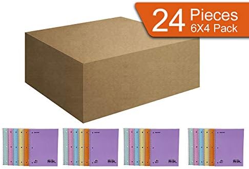 Mintra Office Spiral Notebooks, Pastel - Wide Ruled, 24pk (4-6pks)
