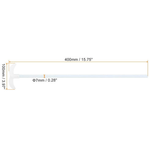 MECCANIXITY PTFE Electric Stirring Rod 400x100mm Overhead Stirrer Mixer Shaft with Foldable Paddle for Lab