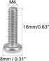 uxcell M4x16mm Machine Screws Pan Phillips Cross Head Screw 304 Stainless Steel Fasteners 30Pcs