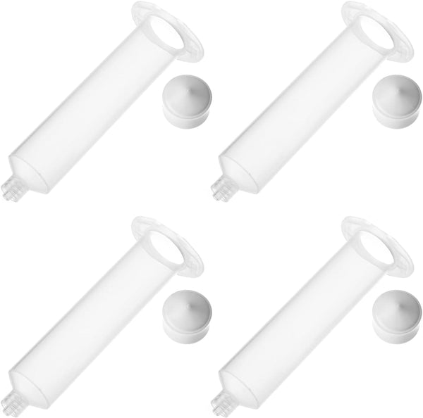 Utoolmart Air Distribution Tube, Adhesive Syringes Tube Sleeve, 30cc Plastic Syringe Dispensing, with Piston,
