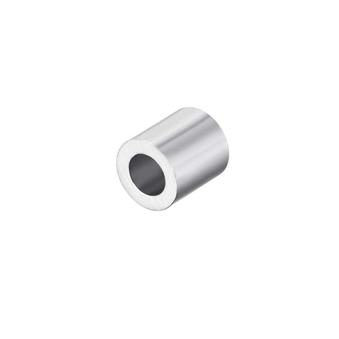 uxcell Aluminum Wire Rope Stop Sleeve Round Cable Ferrule Loop, Pack of 50 for 5/32" Wire Rope