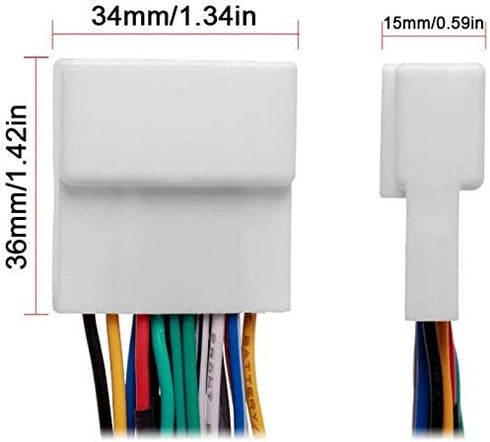 20-pin Subaru/2007-2019 70-7552 Headunit/Radio Wiring Harness with Steering Wheel Switch Wires Compatible with Nissan |