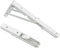 Ciieeo 12-inch Foldable Triangular Stainless Steel Shelf Bracket for Table Wall Mount,