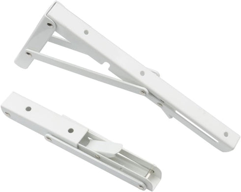 Homoyoyo 12-Inch Foldable Triangular Stainless Steel Shelf Bracket for Table and Wall