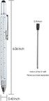 HeTaoCat Gifts Multi Tech Tool Pen, 6 in 1 Stylus Pen with Screwdriver, Ruler, Levelgauge, Ballpoint Pen (White)
