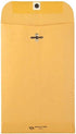 Quality Park Gummed Kraft Clasp Envelopes - Clasp - #55-6" Width x 9" Length - 28 lb - Gummed - Kraft - 100 / Box - Kraft