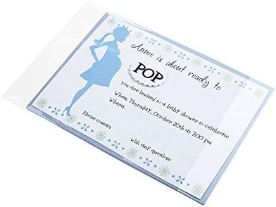 ClearBags Flat Open Top Bags, 5 7/16 x 7 1/4, 100 Pack, Clear Photo Storage Bags for Art, Crafts, Cards