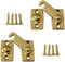 QCAA Solid Brass Shutter Bar/Door Latch, 7/8" x 2-3/32", Polish Brass, 2