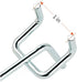 50-pack Pegboard Hooks, 2 Inch L Shape Galvanized Metal, Rubber Tipped, Suitable for 1/4 and 1/8 Pegboard, Silver