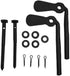 Set 2 Mystic Colonial Medieval Hand-Forged Iron Shutter Dogs of Heavy Duty Functional Window Shutter Holdbacks | Rustic