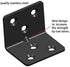 Aufuga (16, 1.5x1.2x1.2) Black Stainless Steel Shelf Bracket,Joint Right Angle Bracket,L Shape Heavy Duty Metal Corner