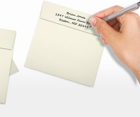 LUXPaper 5" x 5" Square Invitation Envelopes | Peel & Press | Natural | 30% Recycled | 80lb. Text | 50 Qty
