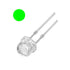 50Pcs F5 5Mm Straw Hat Led Kits, Led Kit Super Bright, White Green Straw Hat Led Kits, Super Bright Led Hat Lamp, Super