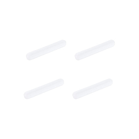 MECCANIXITY Magnetic Stirrer Mixer Stir Bar Rod 50mm(1.97") x8mm PTFE Coating Magnet White for Laboratory, 4Pcs