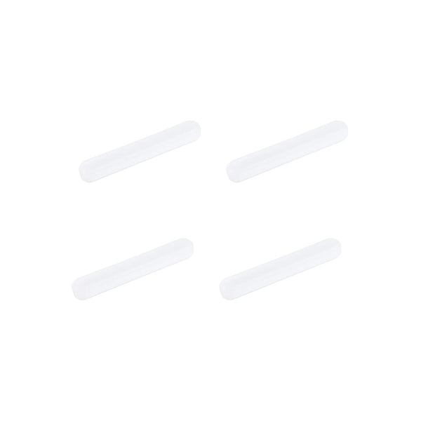 MECCANIXITY Magnetic Stirrer Mixer Stir Bar Rod 50mm(1.97") x8mm PTFE Coating Magnet White for Laboratory, 4Pcs