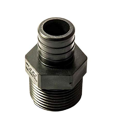 32779 PEX Male Adapter, 1" x 1" MPT, Crimp, Plastic, Pack of 5