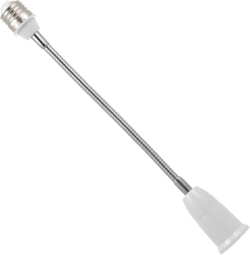 E27 Flexible Light Bulb Lamp Socket Adapter Extender/Adjustable Edison Bulb Socket Extension for Home Light Fixtures/LED Grow Light Socket Stand etc (11inch)