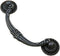 HAOWwW Drawer Pulls Black Double Hole Coffee Table Closet Nightstand Antique Zinc Alloy