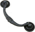 HAOWwW Drawer Pulls Black Double Hole Coffee Table Closet Nightstand Antique Zinc Alloy
