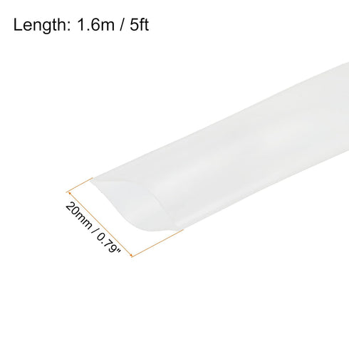 Heat Shrink Tubing 2:1 Cable Sleeving Tube Wrap for Electric Insulation Protection - 20mm Dia/1.6m/Clear