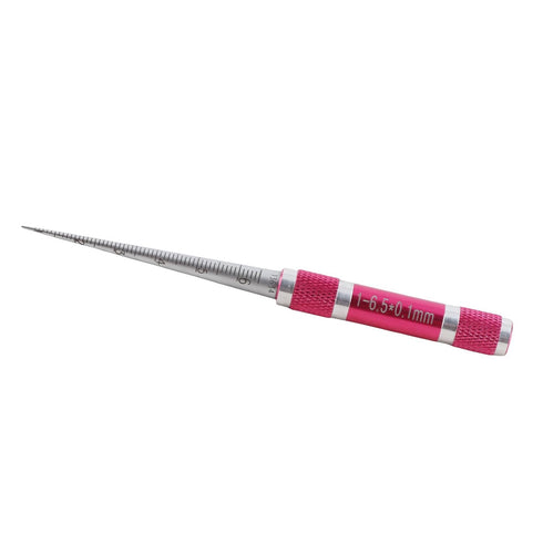 0.1mm (1-6.5mm) Stainless Aperture Ruler Taper Full Round Dia Scale Feeler Hole Inspection Measuring Ruler, Accuracy