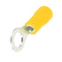 ESUPPORT 100Pcs Yellow Copper Ring Insulated Terminal Connectors, 10-12 Ga Crimp Wire Electrical Cable Kit
