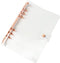 Clear A5 Binder, Rose Gold, 6 Ring Budget Binders, Snap Button Closure, Soft PVC Notebook Protector