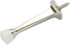 QCAA Heavy Duty Solid Rigid Door Stop - 3", Zinc Die Cast, Nickel, 5 Pack