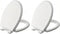 Round Toilet Seat Soft Close 16.5 Inch, Quiet No Slam Toilet Lid,