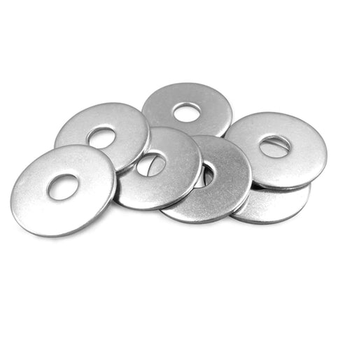 Stainless Steel Flat Washers 1/2" ID x 1" OD, Fender Flat Washer Plain Finish, Pack of 120