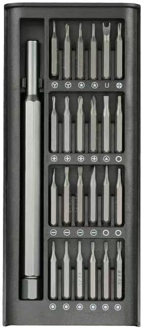 Black 25In 1 Screwdriver Set Precision Magnetic Screw Driver Bits Mini Tool Case Dismountable For Screwdrivers and Nut Drivers Smart Home PC Phone Repair Screwdriver Sets