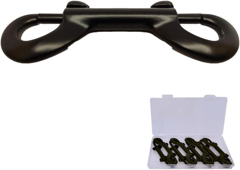 Black Double Ended Bolt Snaps Hook, 3.5inch, 8Pcs Zinc Alloy Clips for Pet Leash Connection