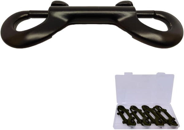 Black Double Ended Bolt Snaps Hook, 3.5inch, 8Pcs Zinc Alloy Clips for Pet Leash Connection